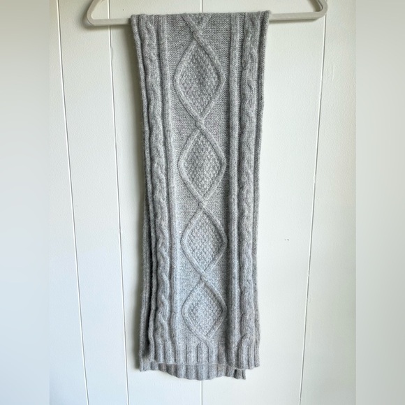 Banana Republic Gray Knit Sequin Lambs Wool and Angora Winter Holiday Scarf - Picture 1 of 5